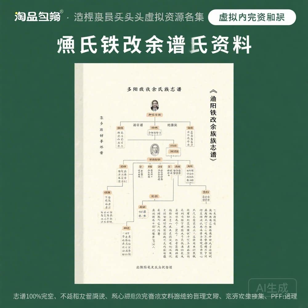 沾益铁改余氏家族志谱完整资料