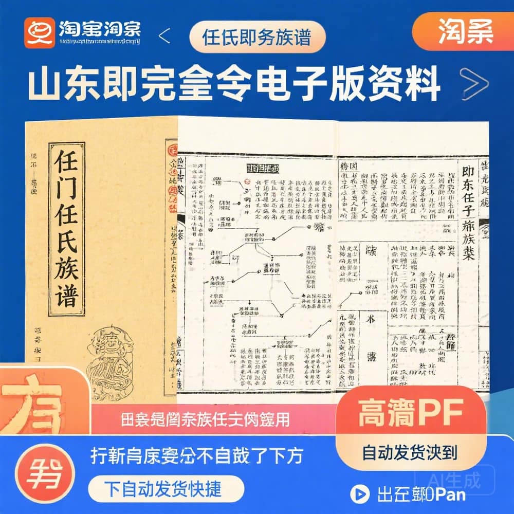 山东即墨任氏族谱 完整电子版资料