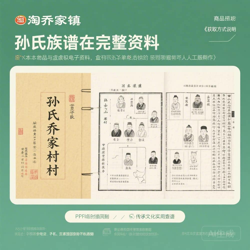 即墨乔家屯孙氏族谱完整版资料