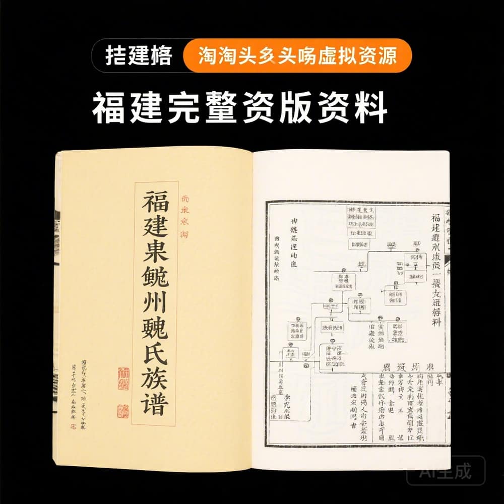 福建漳州钜鹿魏氏族谱 完整版资料