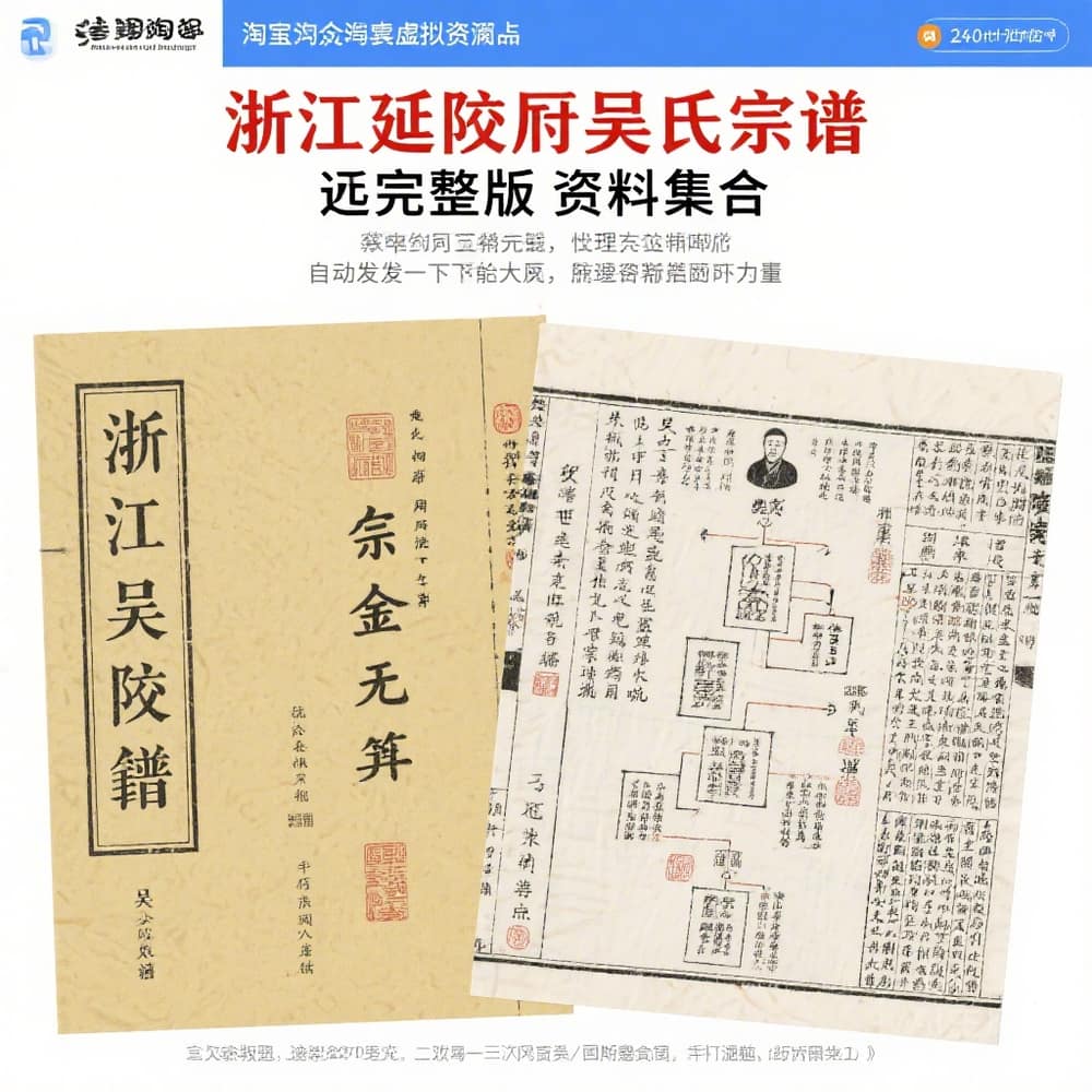 浙江延陵郡吴氏宗谱 完整版资料合集