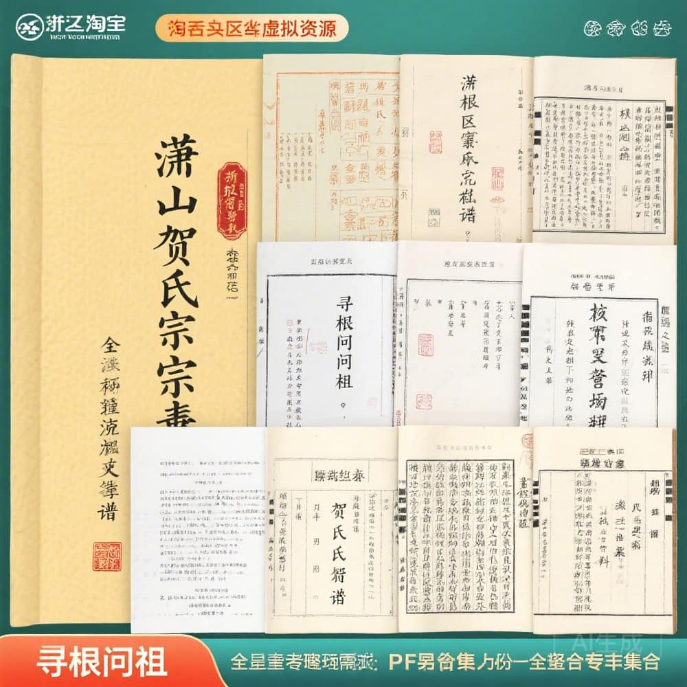 浙江萧山贺氏宗谱完整版文档合集