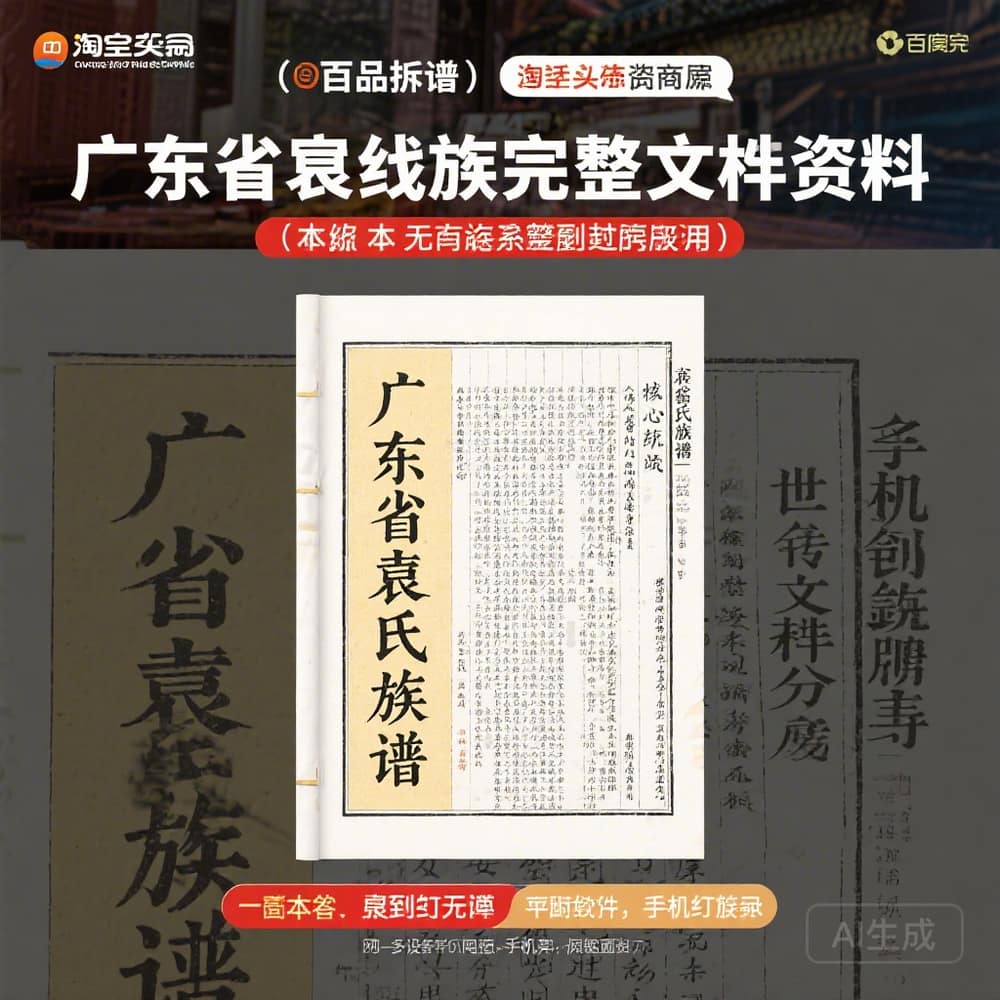 广东袁氏族谱 完整文档资料