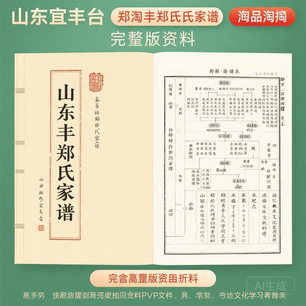 山东即墨丰台郑氏家谱 完整版资料