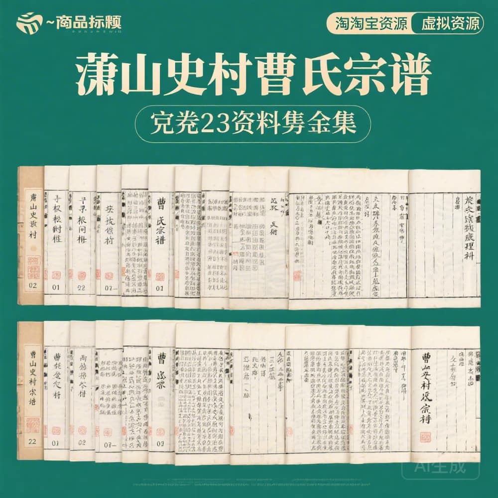 萧山史村曹氏宗谱 完整22卷资料合集