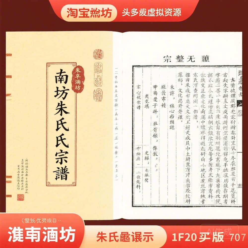 金华酤坊南溪朱氏宗谱 完整版资料
