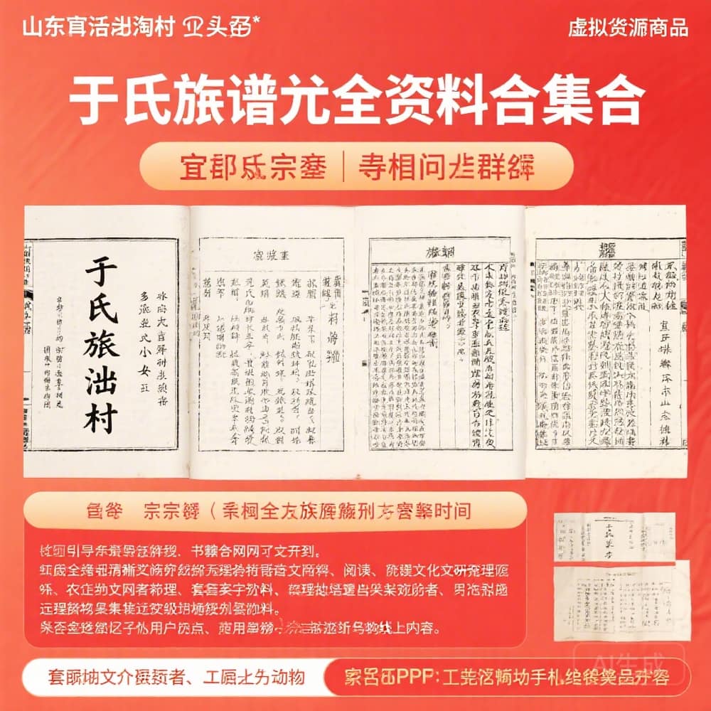 山东即墨和尚庄于氏族谱完整资料合集