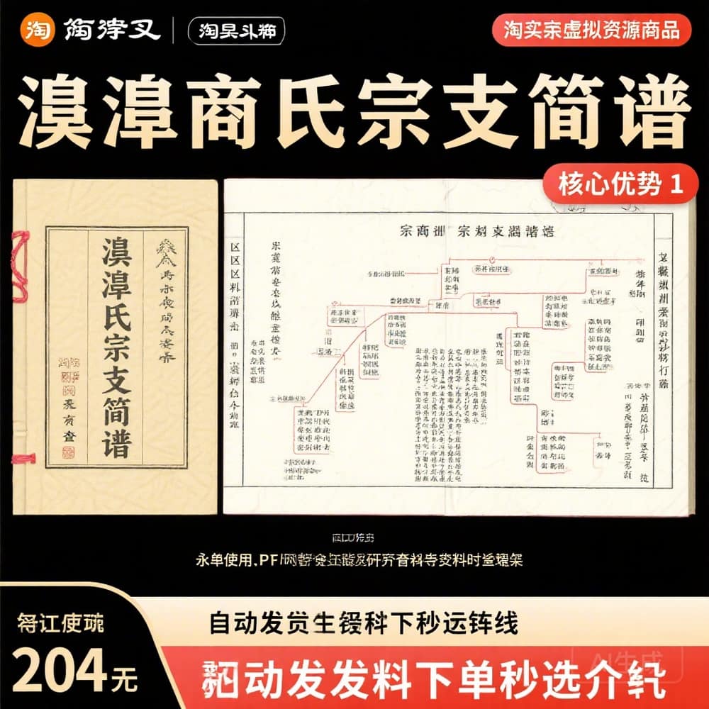 漳浦商氏宗支简谱 完整资料合集