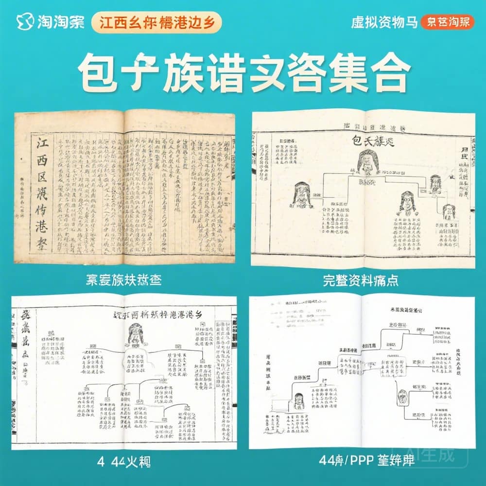 江西上饶横峰港边乡包氏族谱 完整资料合集