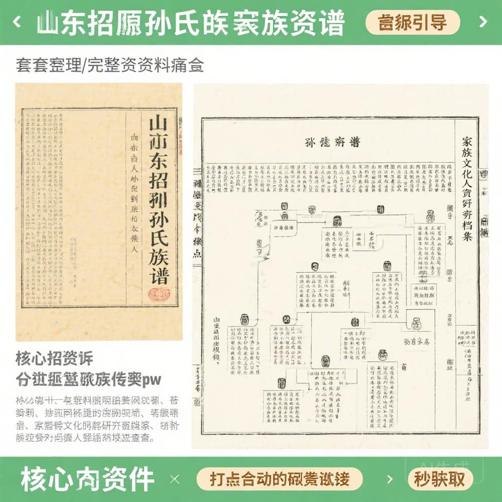 山东招远孙氏族谱 完整资料合集