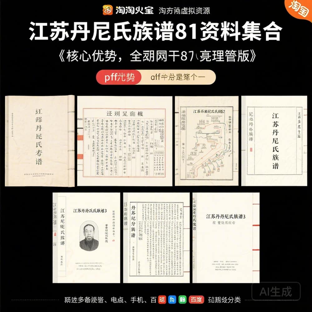 江苏丹徒倪氏族谱全套8册资料合集