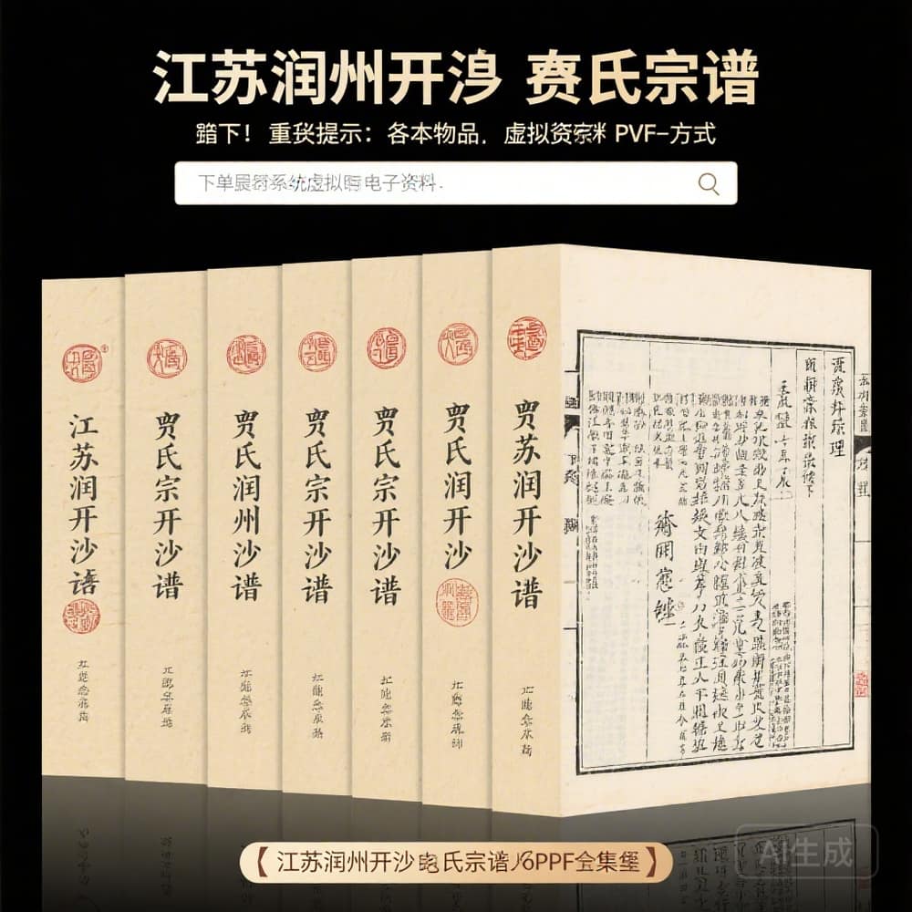 江苏润州开沙贾氏宗谱 完整PDF合集