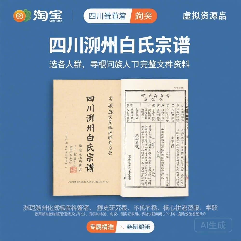 四川泸州白氏宗谱 完整文档资料