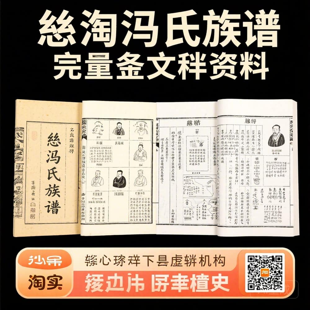 慈溪冯氏族谱 完整文档资料
