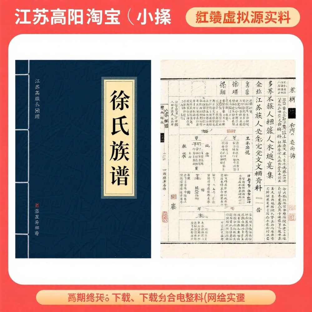 江苏高邮徐氏族谱 完整文档资料