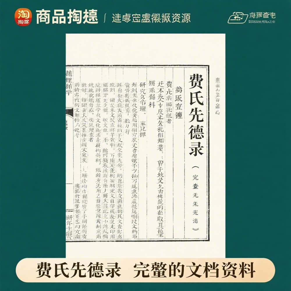 费氏先德录完整文档资料