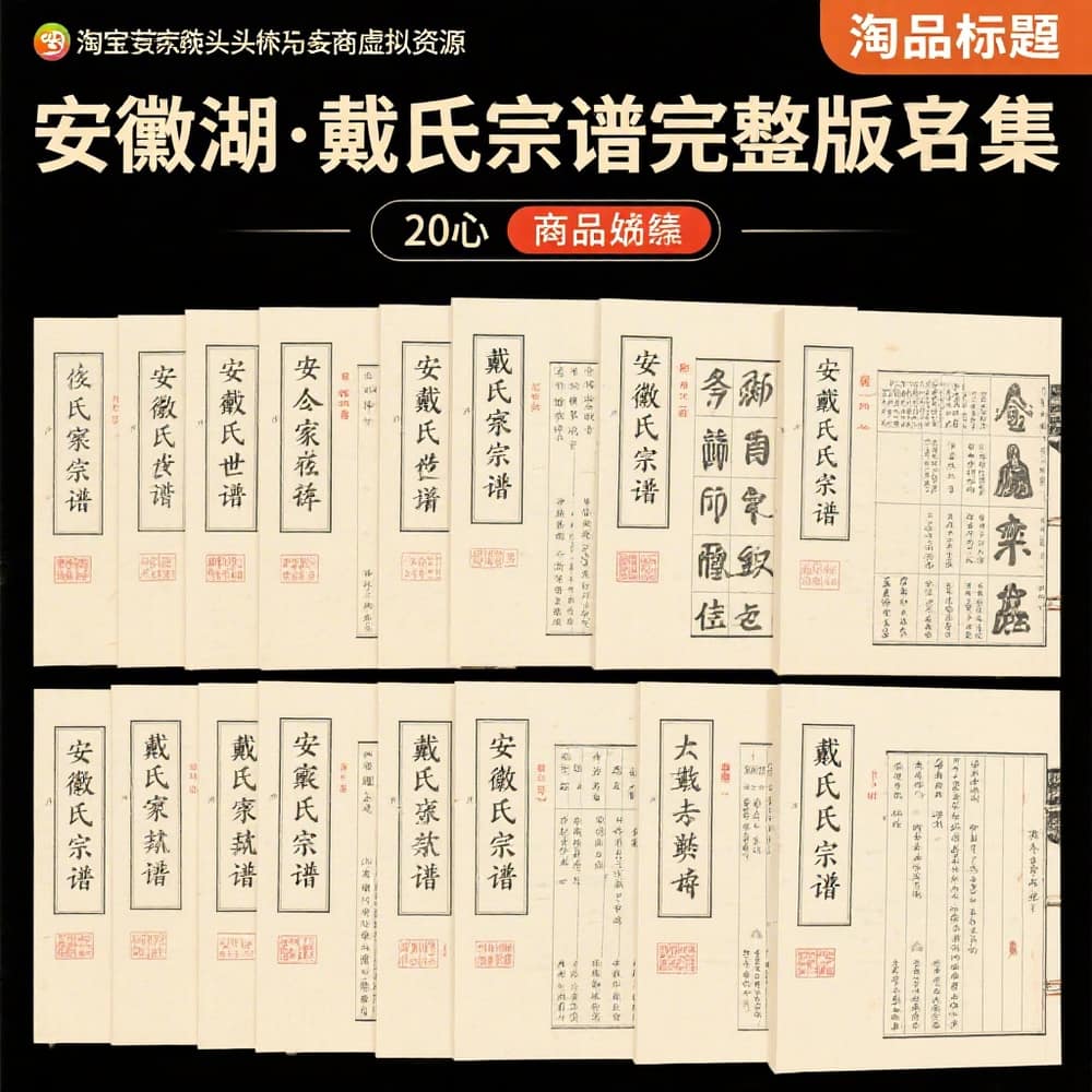 安徽太湖戴氏宗谱完整版合集