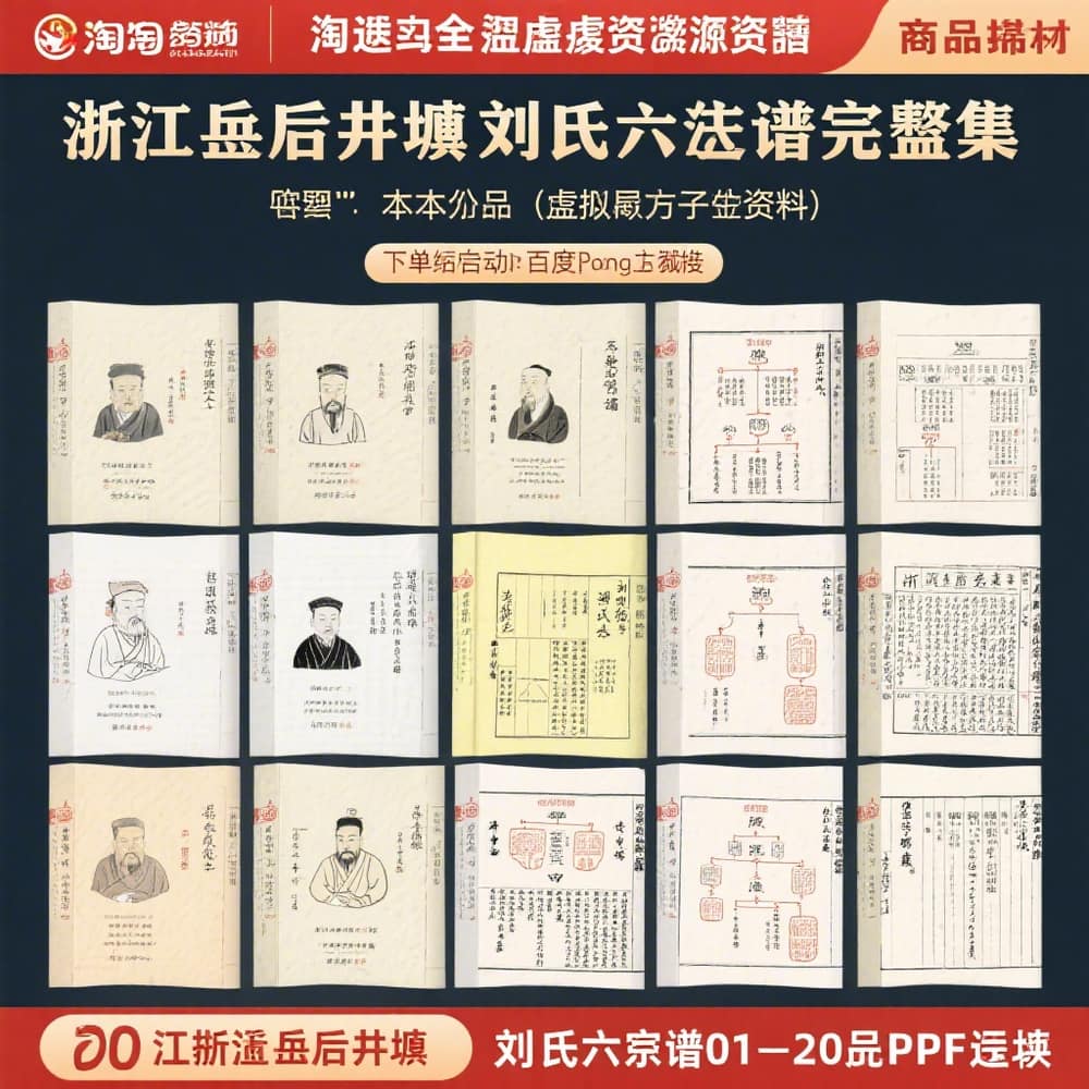 浙江岳后井塘刘氏六修宗谱完整合集