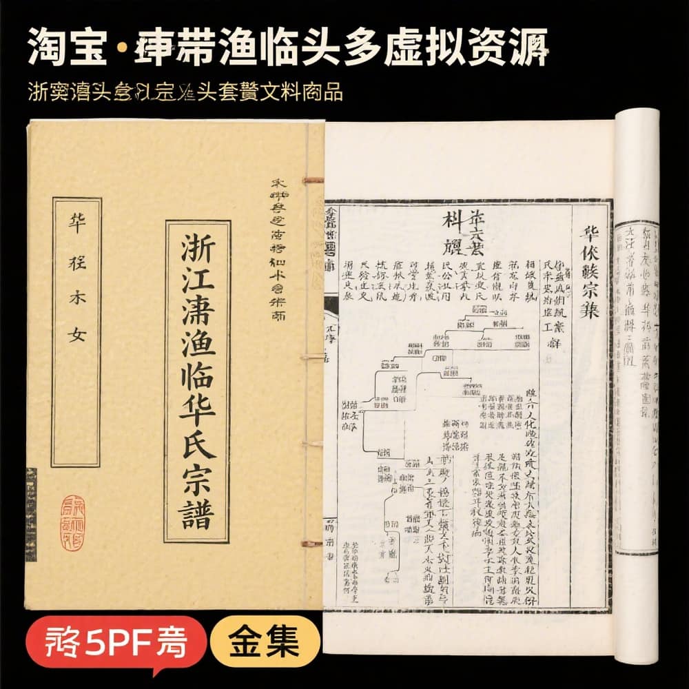 浙江萧山渔临华氏宗谱 完整文档资料