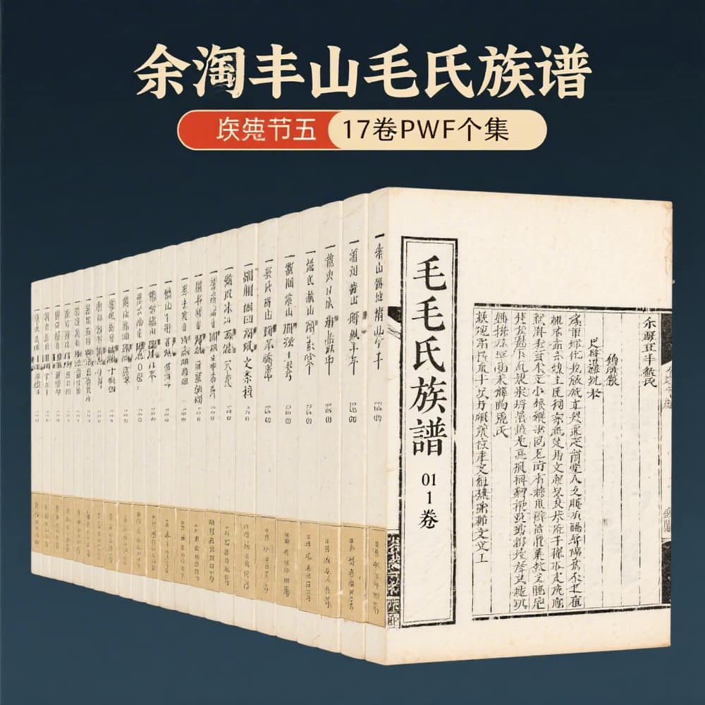 余姚丰山毛氏族谱完整17卷PDF合集