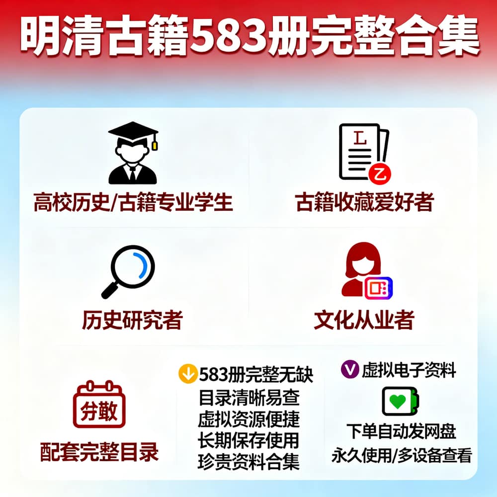 明清古籍583册完整合集