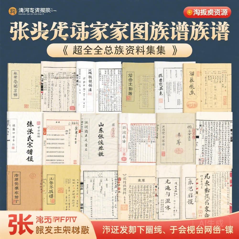 张姓氏家谱族谱 超全宗谱资料合集
