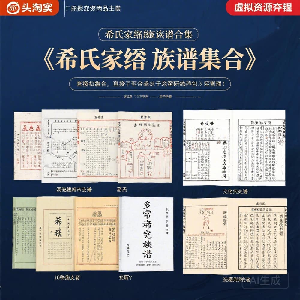席氏家谱族谱合集 多支完整资料