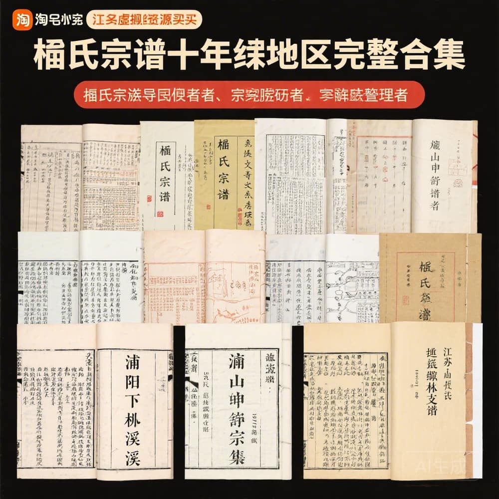 屠氏宗谱多年份地区完整合集