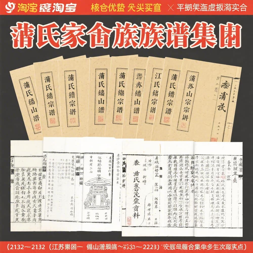 濮氏家谱族谱合集 常州锡山宗谱资料