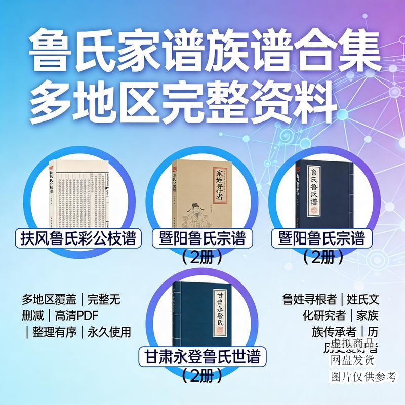 鲁氏家谱族谱合集 多地区完整资料