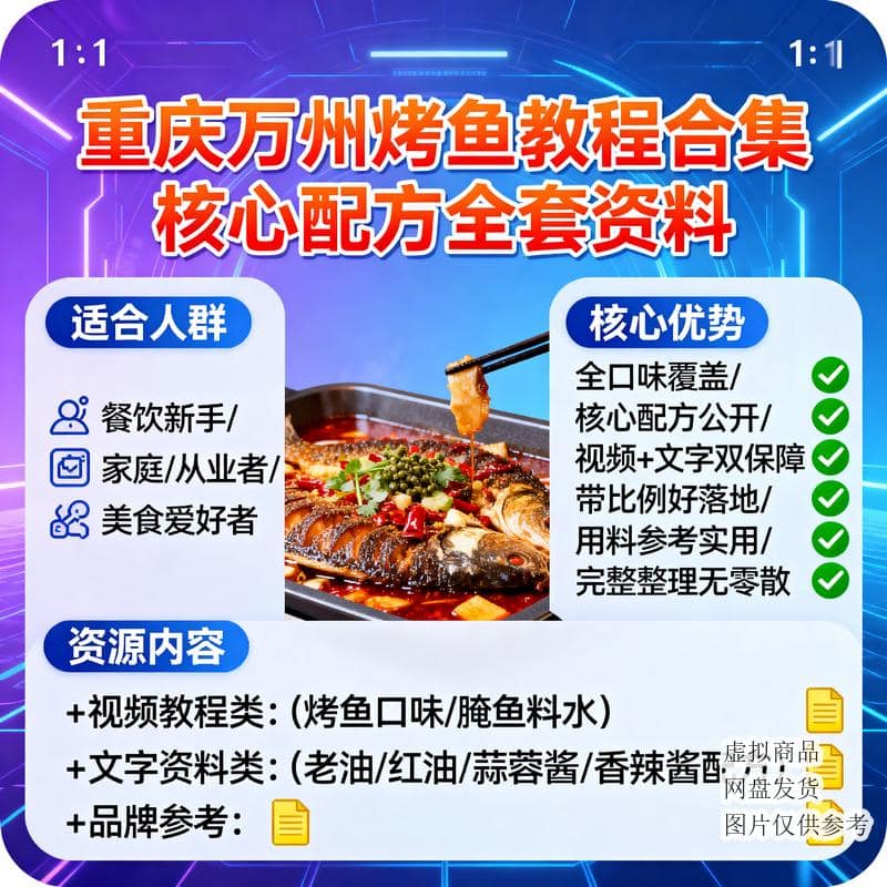 重庆万州烤鱼教程合集 核心配方全套资料