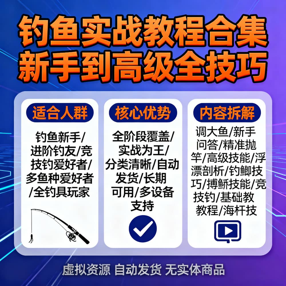 钓鱼实战教程合集 新手到高级全技巧