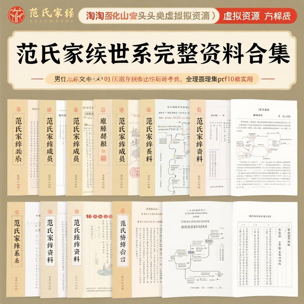 范氏家乘世系完整资料合集